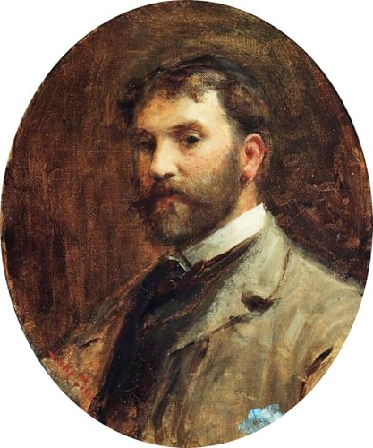 Autoportrait Luke Fildes Posters et Art Pour Décoration Chambre Vintage 60x90cm