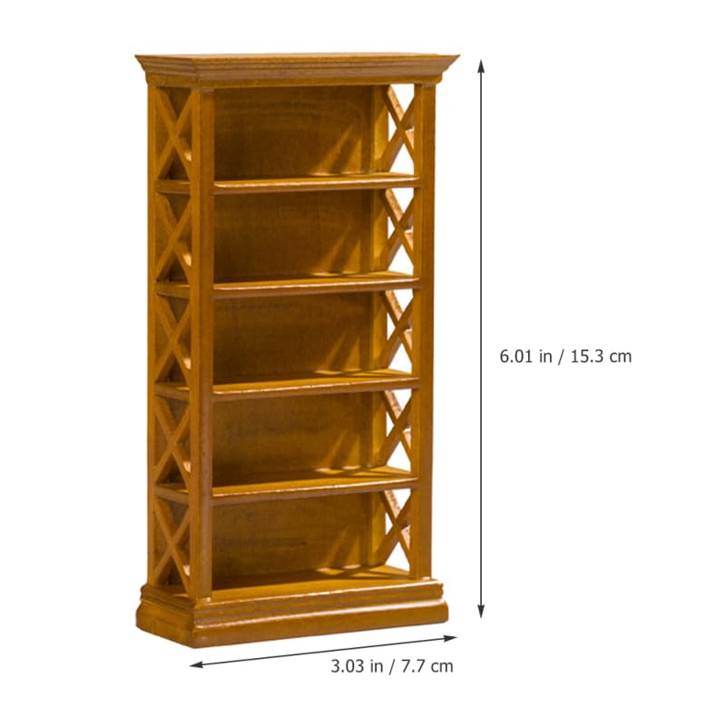 Bibliothèque miniature jouet en bois et accessoires miniatures - 3