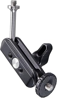 Aitteel Mini Magic Arm with Dual Universal Ball Head, Adjustable Magic Arm for Monitor, Microphone, LED Video Light (Max Vertical Load 5.29lb/2.4kg)