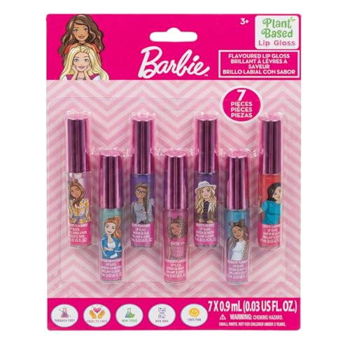Barbie - Townley Girl Movie Kit de maquillage végétalien à base de plantes 7 pièces pour filles, enfants, tout-petits, parfait pour les fêtes, cadeau...