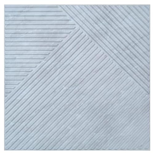 Image of Kayra Decor 3D Self Adhesive Wall Panels White Marble Stripe Design Pack of 18 Covers 48.42 sq. ft.