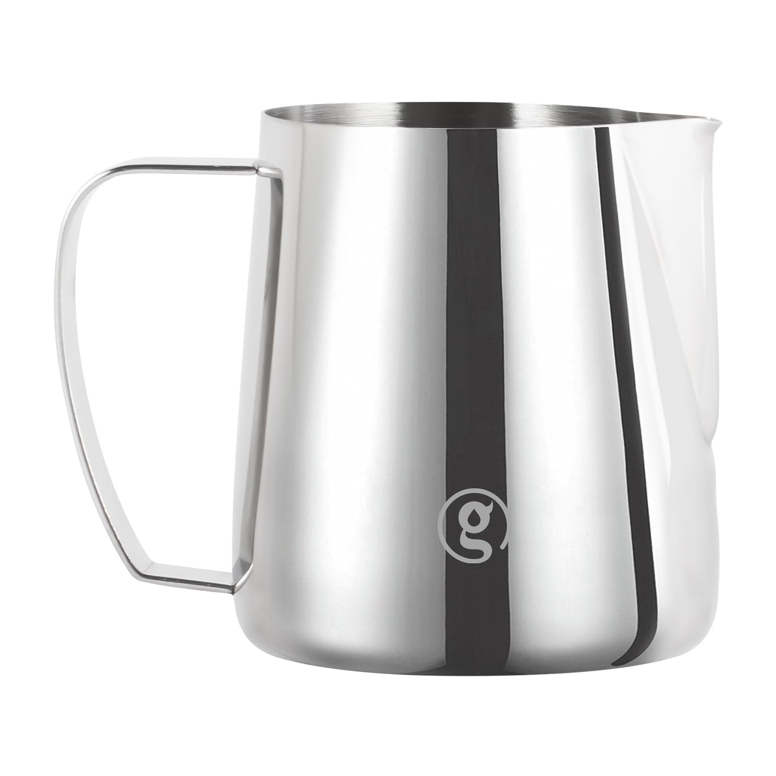 Gemilai 450ml Stainless Steel Milk Frothing Pitcher -15.2oz Professional Coffee Steaming Jug for Lattes, Cappuccinos & Espresso, Heat-Resistant Handle, Easy Pour Spout, Durable & Easy to Clean