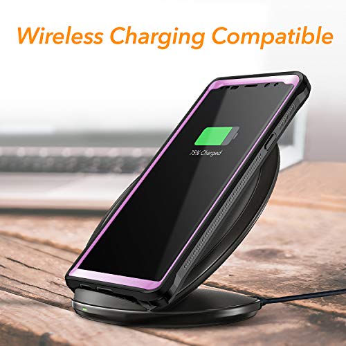 YOUMAKER Kickstand Case for Galaxy Note 9, Full Body with Built-in Screen Protector Heavy Duty Protection Shockproof Rugged Cover for Samsung Galaxy Note 9 (2018) 6.4 Inch - Purple