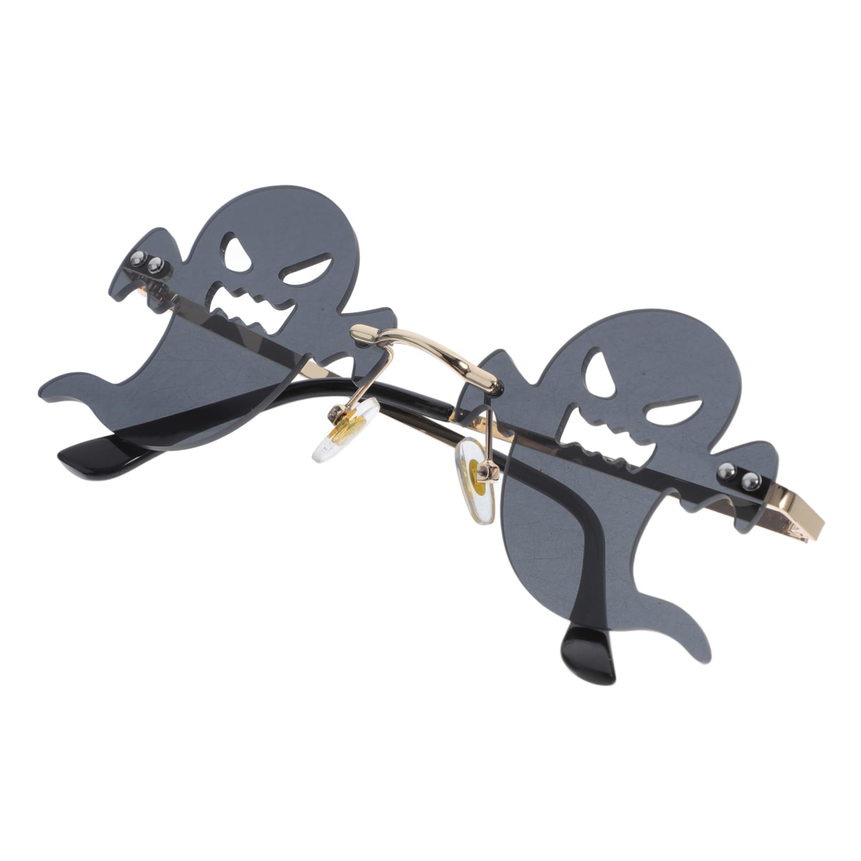 BESPORTBLE 1 Pair Rimless Ghost Shape Sunglasses for Men Women Party Eyewear UV Protection Fun Whimsical Design for Events for Festivals and Gatherings