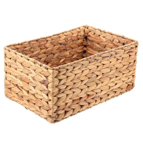 Garneck Rechteckiger Aufbewahrungskorb aus Strohgeflochtenem Material...