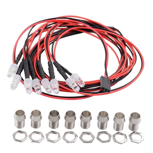 Luces de coche RC de 8 LED con panel CH3 para tunear la iluminación de tu Axial 2