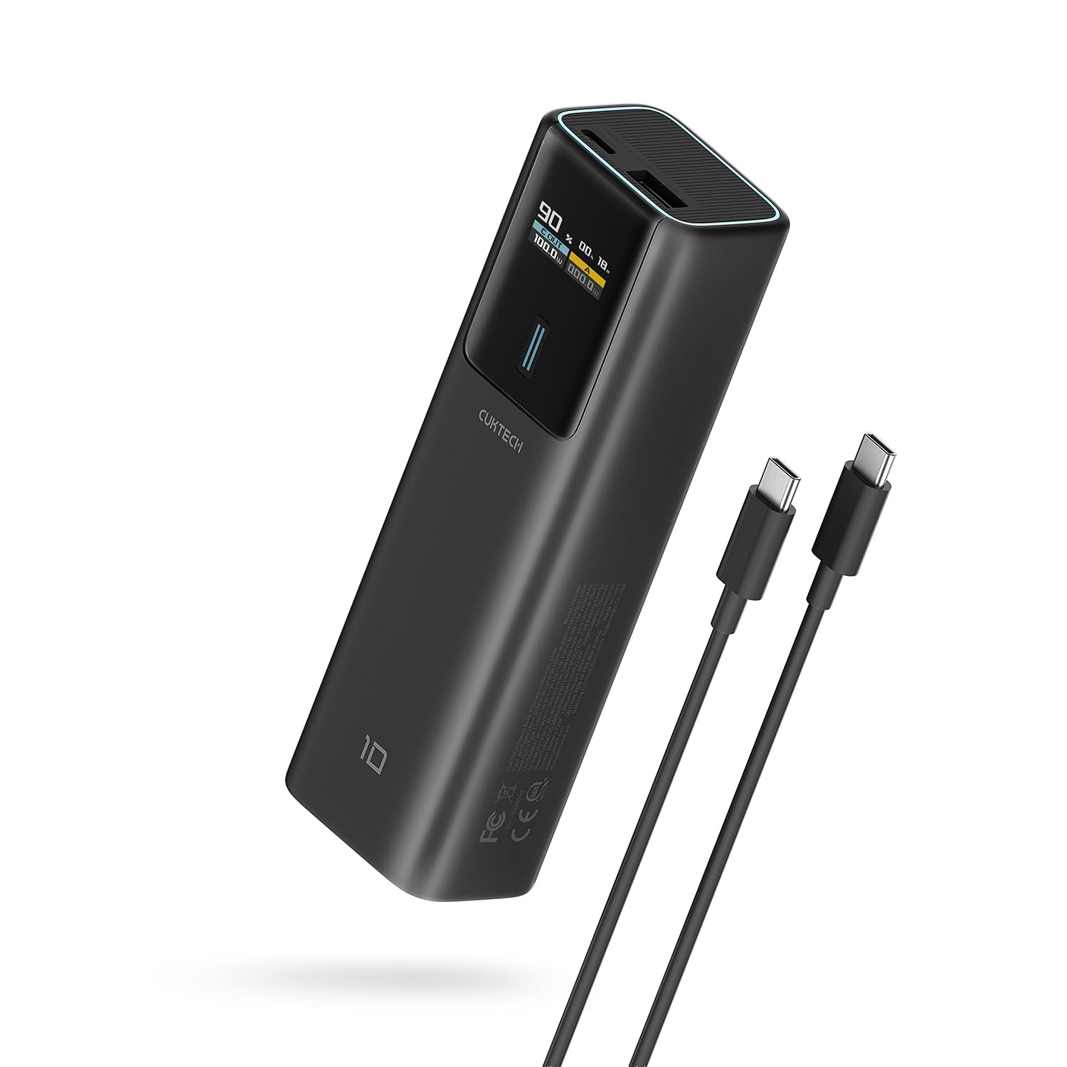 CUKTECH 10 100W 10000mAh Batterie Externe,PD3.0 Rapide Power Bank Écran TFT