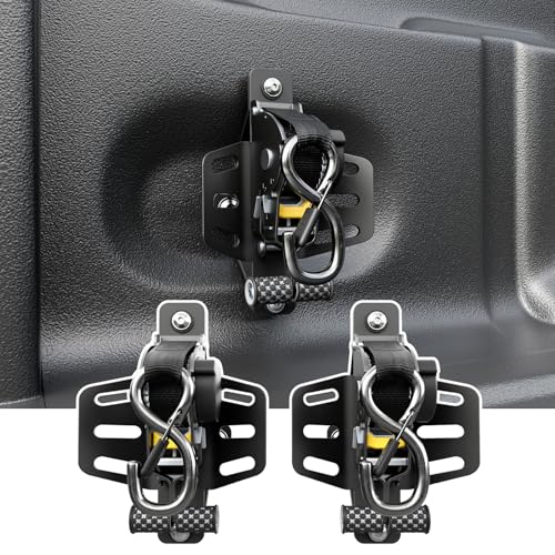 Image of SZYANG 2PCS Retractable Ratchet Straps Compatible with 2009-2014 Ford F150 Retractable Tie Down Straps Replacement for 2009-2014 Ford F-150 Accessories