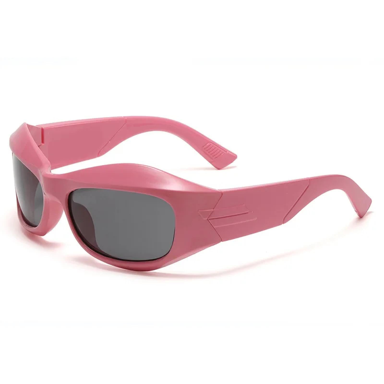 Lunettes de soleil sport roses taille unique pour femmes et hommes