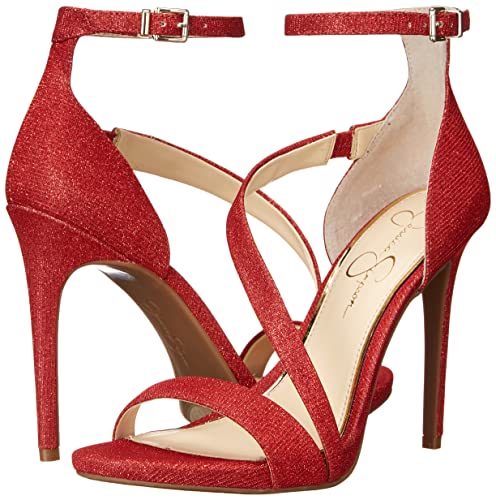 Jessica Simpson Women's Rayli Ankle Strap Heeled Sandal, Intense Red, 9 #TOP7