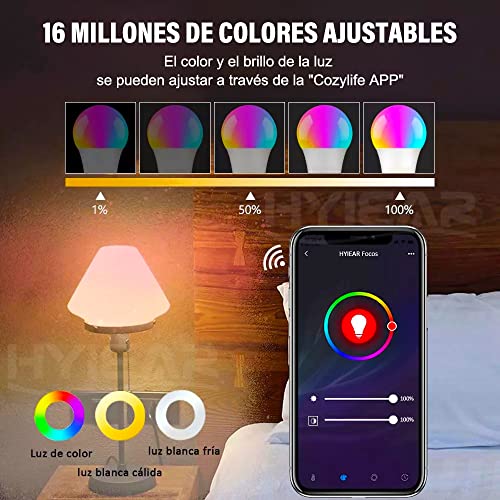 La Mejor Selección de Focos inteligentes con wifi - cinco favoritos. 9 Imagen adicional