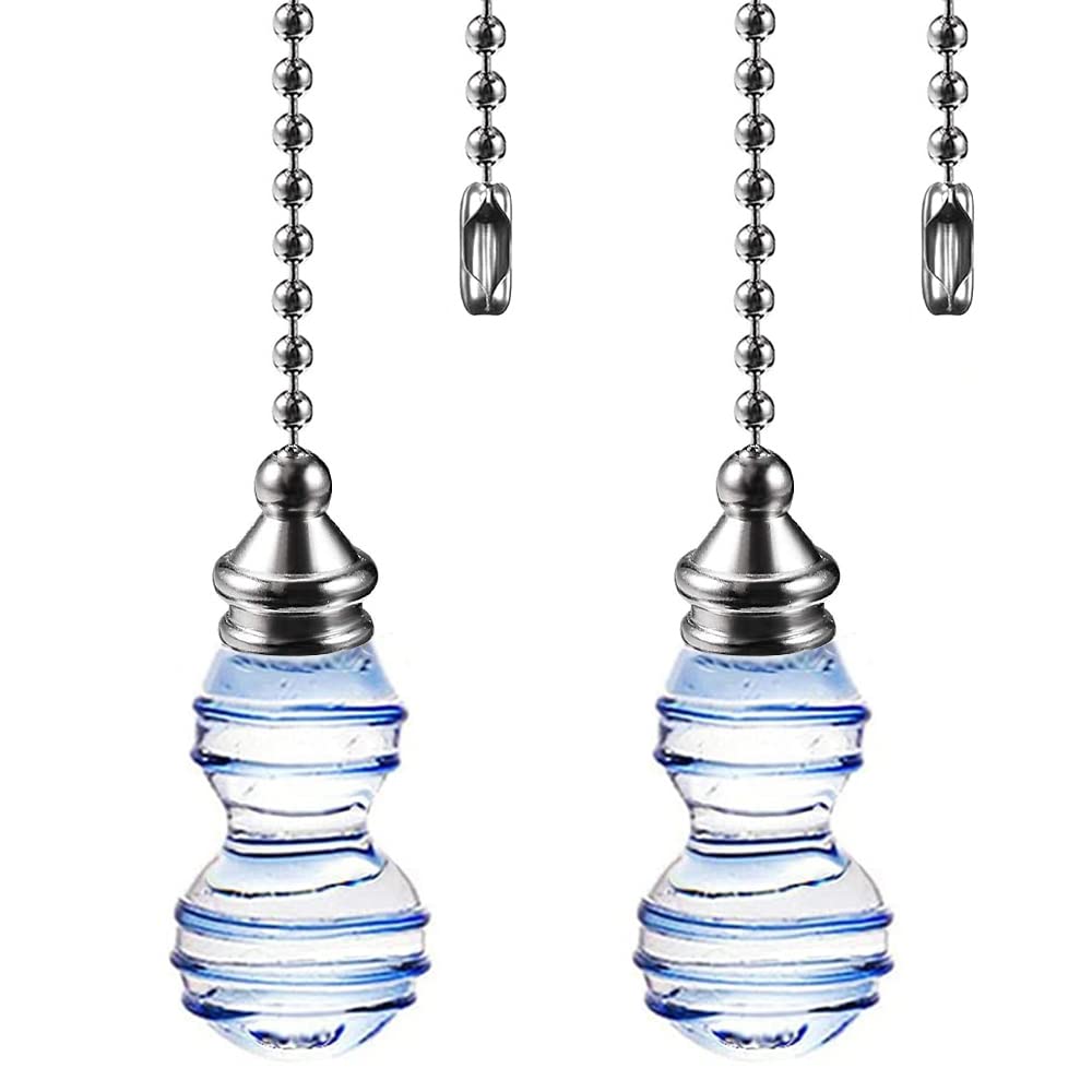 Ceiling Fan Pull Chain Ornaments - Crystal & Light Bulb -10 Ceiling Fan Pull Chain Ornaments - Crystal & Light Bulb -10