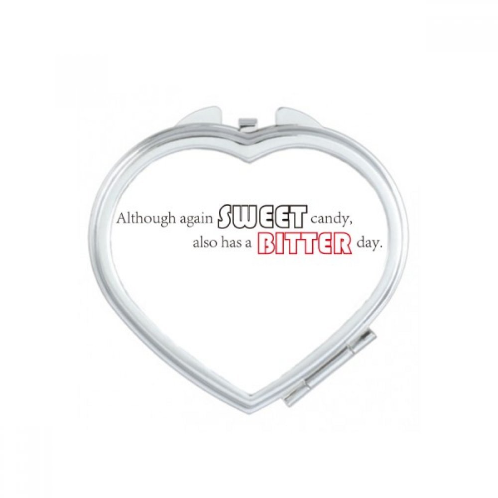 Miroir de Poche Coeur DIYthinker avec Slogan de Discipline