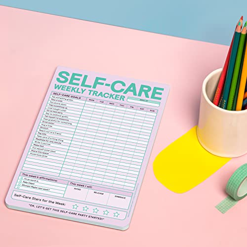 Knock Knock Self-Care Weekly Tracker Pad, Step-By-Step Self-Care Checklist Note Pad (Pastel Version), 6 X 9-Inches #TOP3
