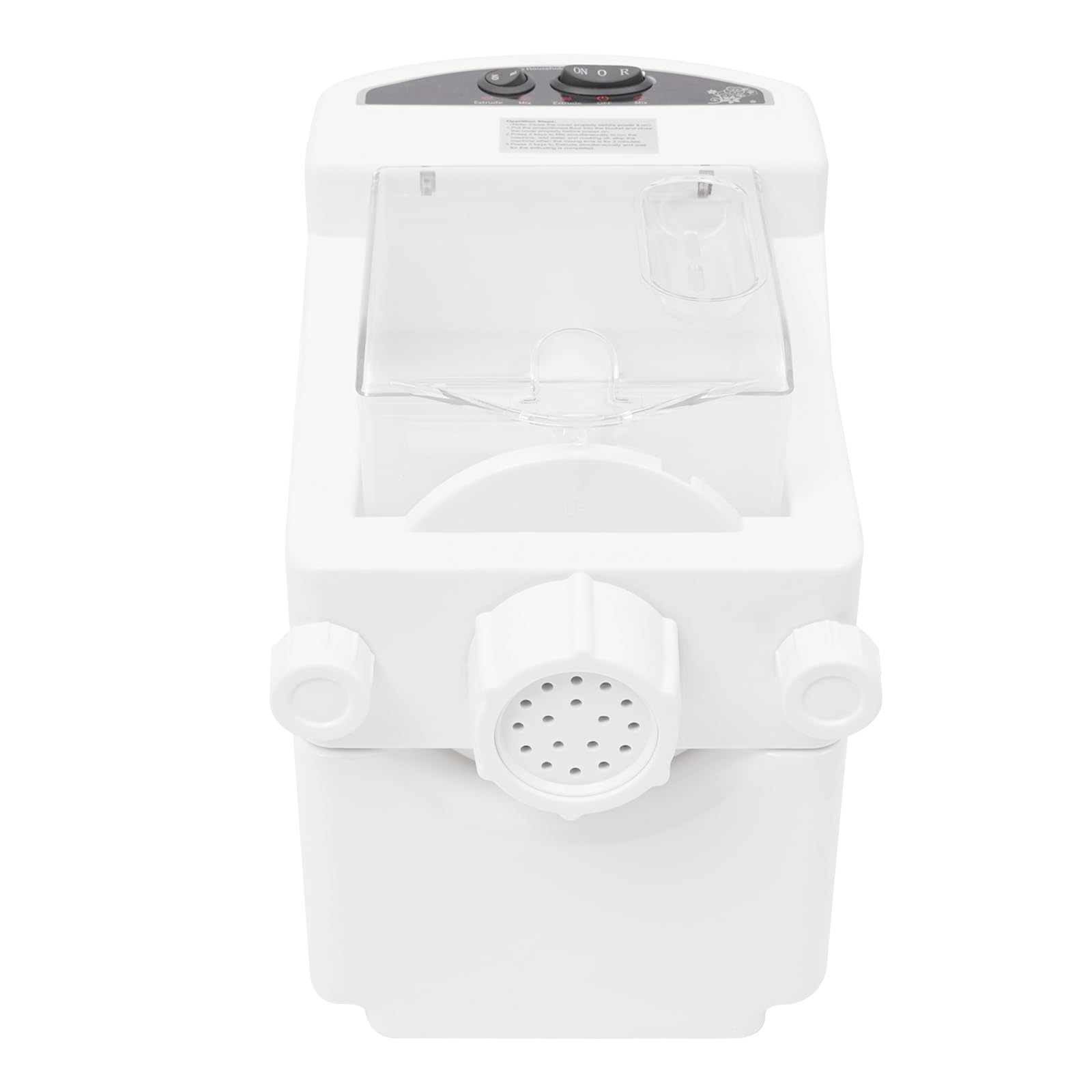 Máquina de pasta eléctrica de 180 W con 9 discos de moldeo hasta 500 g de masa para empanadillas, pasta y pasta, color blanco 55-60 RPM
