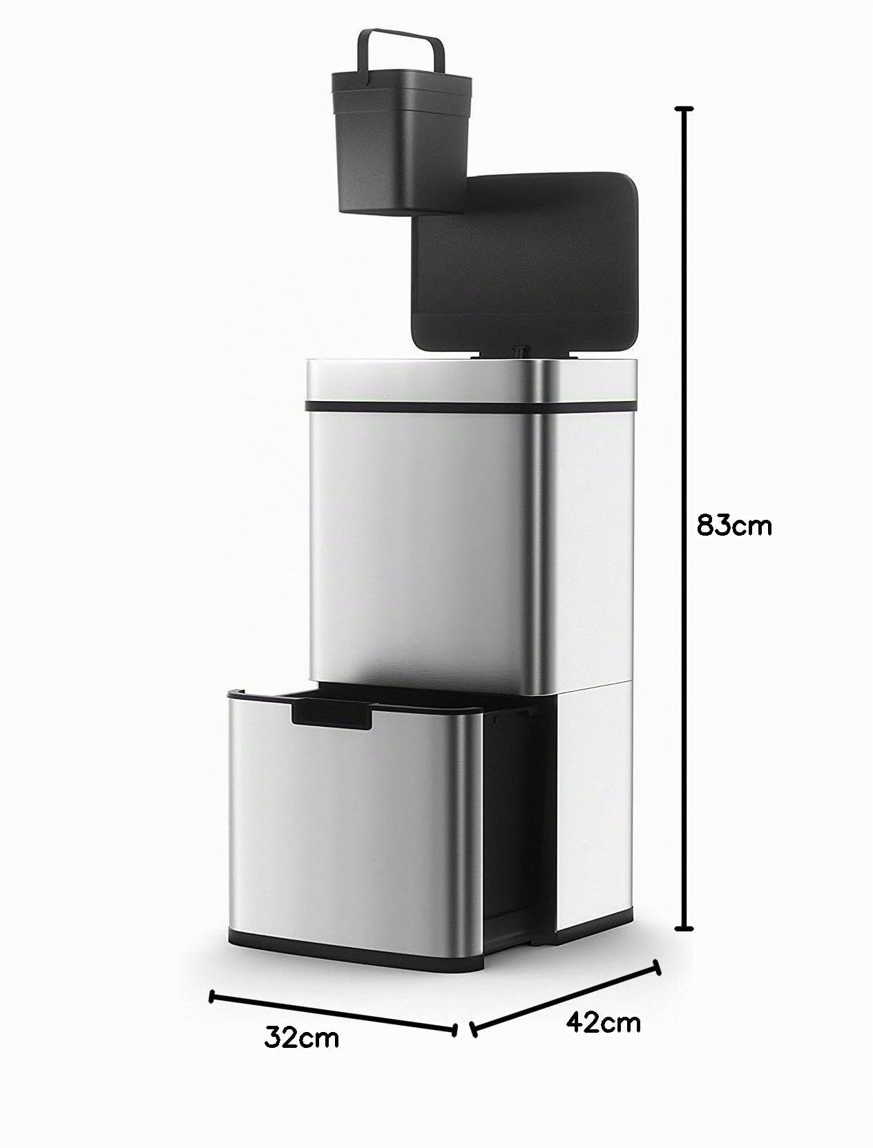 KITCHEN MOVE Papelera de cocina automática 75L NARVIK