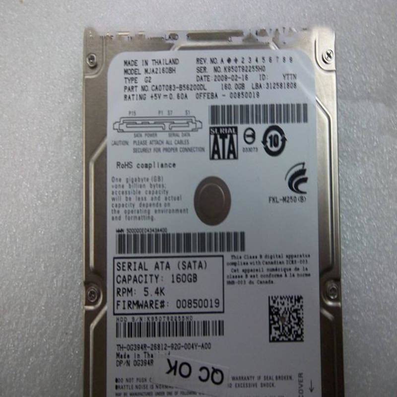Amazon.co.jp: MIDTY 90% HDD 160GB 2.5インチ SATA 8MB 5400RPM 内蔵