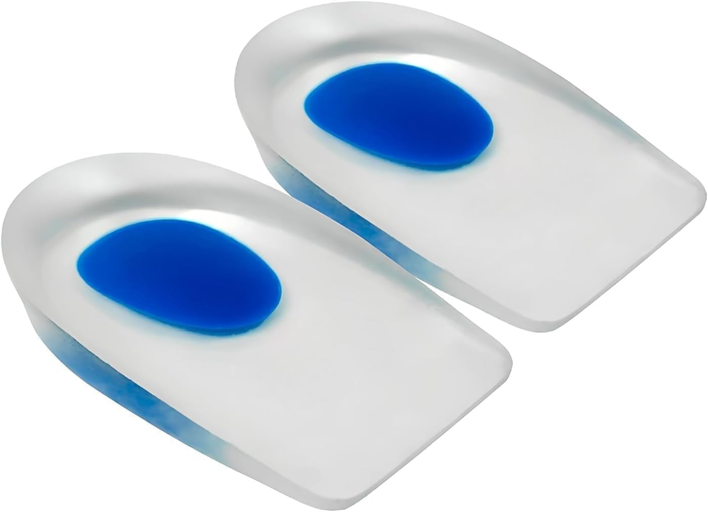 Gel Heel Cups Silicone - Heel Cushion for Women, Men, Bone Spur, Plantar Fasciitis Support Shoe Inserts Provide Foot Pain Relief, Achilles, Feet Arch, Shock Absorbing Protector Pad (Medium)
