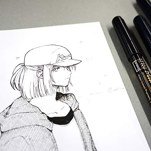 Kuretake Zig Cartoonist Mangaka Black 5 Set, For Art, Illustration, Lettering, Graphic Designers, Urban Artists, Paper Crafters, Ap-Certificated, Made In Japan #TOP6