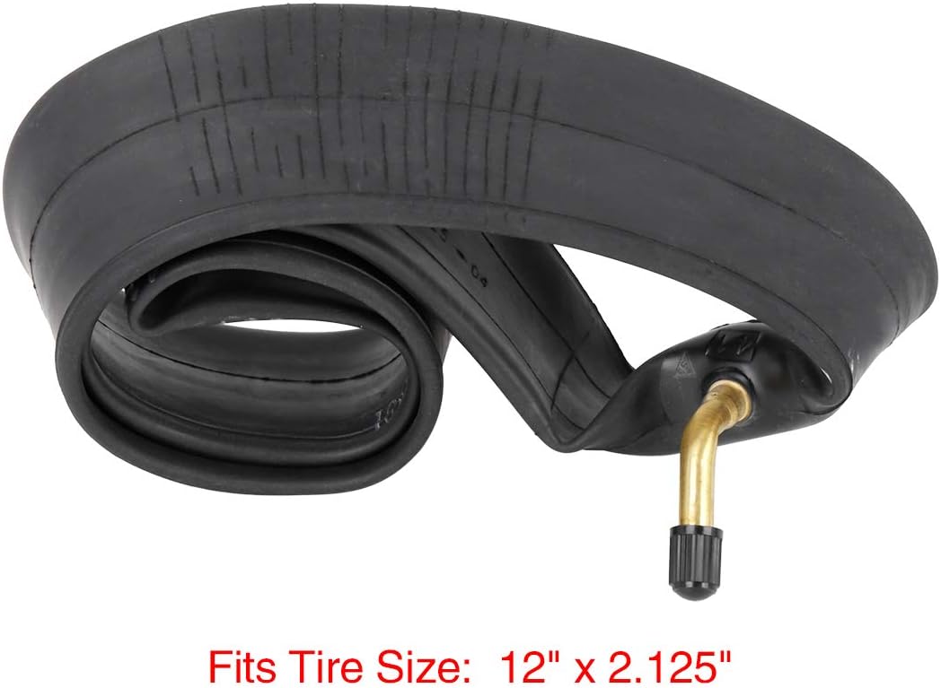 X AUTOHAUX 12 Inch Bike Inner Tube 12x2.125 Bent US Valve Bicycle Inner Tube, Black, 12" x 2.125" - Image 4