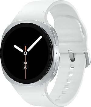 Samsung Galaxy Watch 8 (2025) 40mm Bluetooth Smartwatch, Cushion Design, Fitness Tracker, Sleep Coaching, Running Coach, Energy Score, Heart Rate Tracking, Silver [US Version] (Renewed)