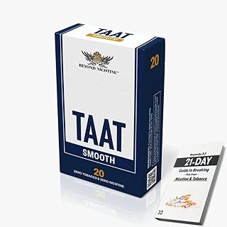 TAAT Herbal Cigarettes - Nicotine-Free, Tobacco-Free Smoking Alternative with 50mg Extract - Full Flavor, 20-Stick Flip Top Pack (Smooth) + Free Proverbs 3:3 21-Day Guide (EBook)