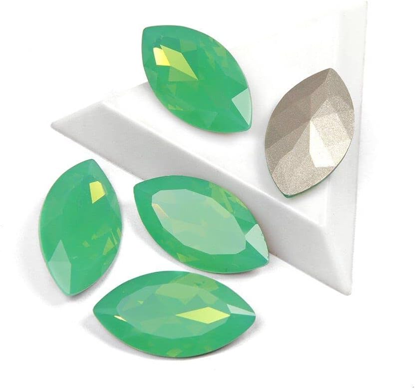 Best Jewelry Beads Pacific Opal Color Navette Shape Rhinestone 3D Glass for Nail Art Decorations