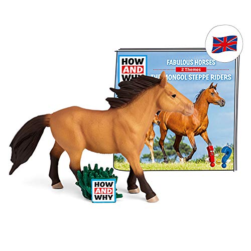 tonies Audio Character for Toniebox, EDUCATIONAL HOW AND WHY: Horses/The Mongol Steppe Riders, 79 Minute Audio Fact Book for Children Age 6+ for Use with Toniebox Music Player (Sold Separately)
