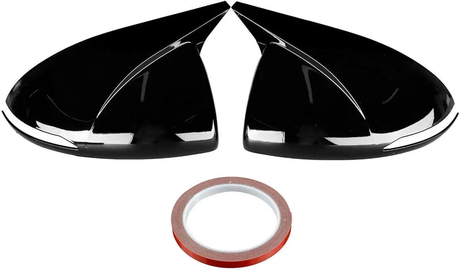 Kiyah Compatible For Sonata DN8 2020 2021 2022 Rearview Side Mirror Cover Wing Cap Exterior Door Rear View Case Trim Carbon Fiber Look (Color : Gloss Black)