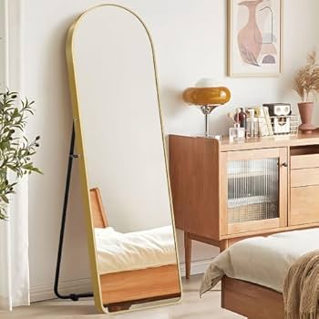 スタンドミラー 165cm*60cm 全身鏡 壁掛け立て掛け ゴールド 600