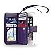 Gear Beast iPhone 6 / 6s Wallet Case, Flip Cover Dual Folio Slim Protective PU Leather Case 7 Slot Card Holder Including ID Holder Plus Cash/Receipt Pockets For Men and Women - Purple
