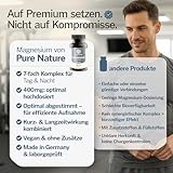 Magnesium Komplex hochdosiert - 400 mg - 180 Kapseln - 7in1 Komplex mit Magnesiumbisglycinat, Magnesiumcitrat, Magnesiummalat, Magnesiumtaurat - vegan - laborgeprüft - ohne Zusätze