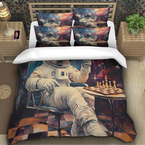 Drap de couette astronaute 3D microfibre de qualité supérieure - 5