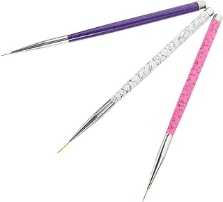 3 pcs Nail Art Liner Brush Nail Art Pens for Gel Polish Fine Drawing Pattern Design for Home Salon Use