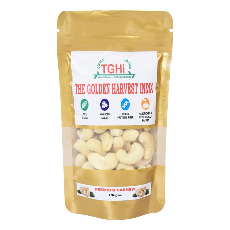 TGHi Cashew 100gm Premium Quality Raw Cashews Pack Of 1 Rich In Nutrients And Healthy Fats | Size 100 gm (Pack of 1)