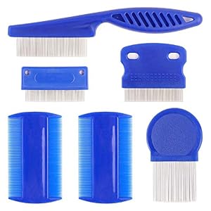 Comb for Dogs 6 Pcs Cat Combs Comb for Cats with Durable Teeth Use for Cleaning Tear Stains Floating Hair Dandruff by MoHern