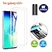 Johncase [2 Pack Screen Protector Compatible for Samsung Galaxy S10 Plus / S10+, Fingerprint ID Full Edge 3D Curved Tempered Glass Film W/UV Liquid Adhesive Light Installation Kit [Case Friendly]