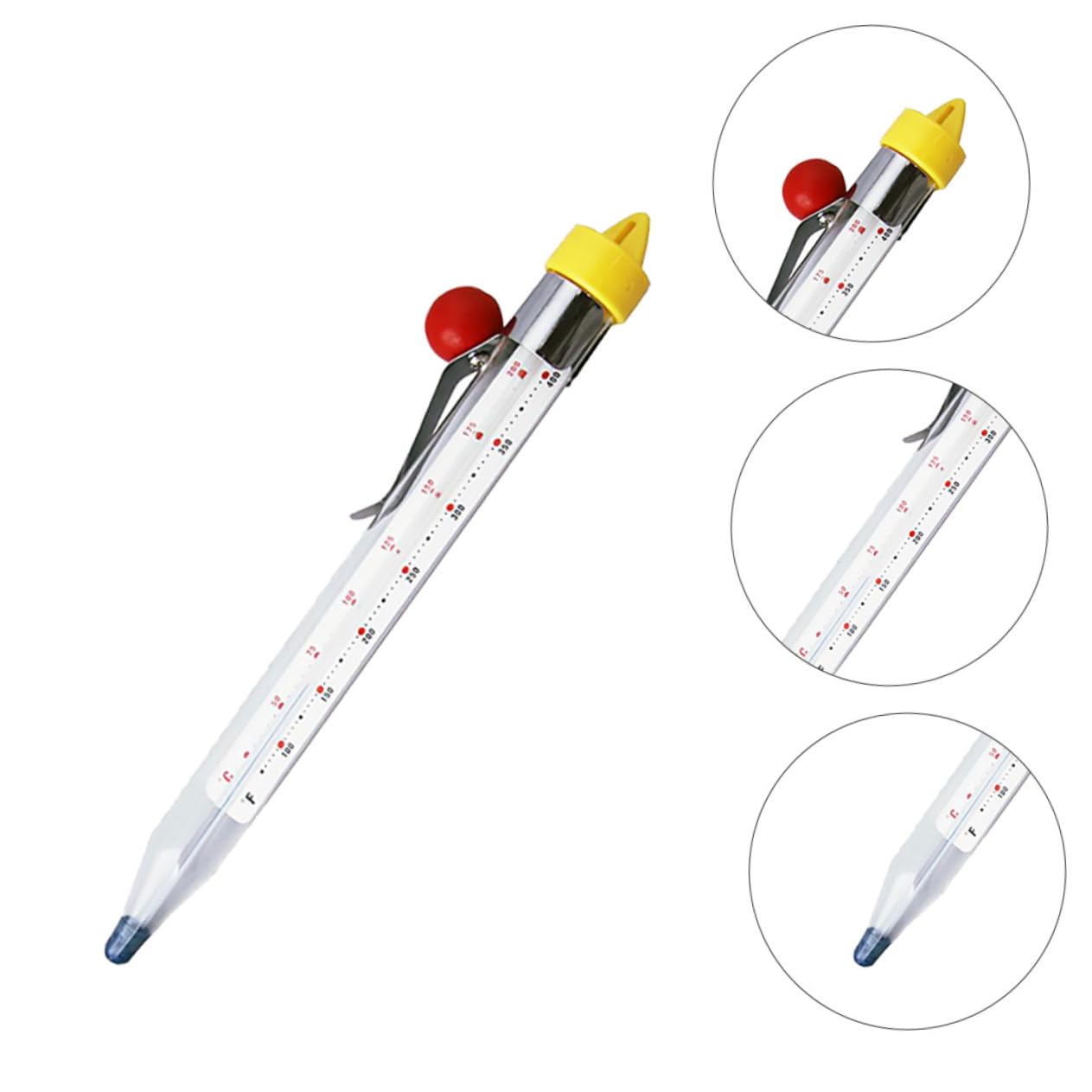 Candy Syrup Thermometer for Baking Kitchen Food Use, Clip on Pot