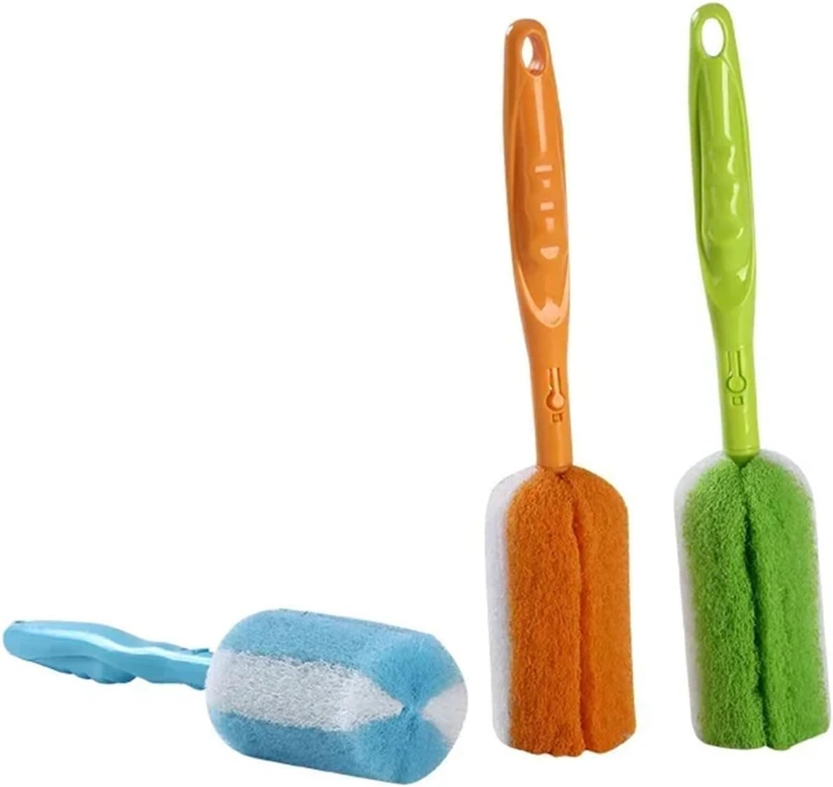 Water Cup Cleaning Brush Long Handle Sponge Washing Kitchen Baby Bottle(Blue)