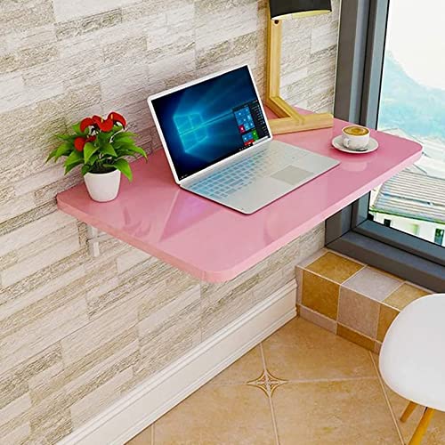 Gruytoie Klappbarer Wandschreibtisch Klappbarer Schreibtisch Ablagekorb Wandmontierter Klapptisch, klappbare Werkbank Edelstahlhalterung Platzsparend (B 100x40cm) Cover