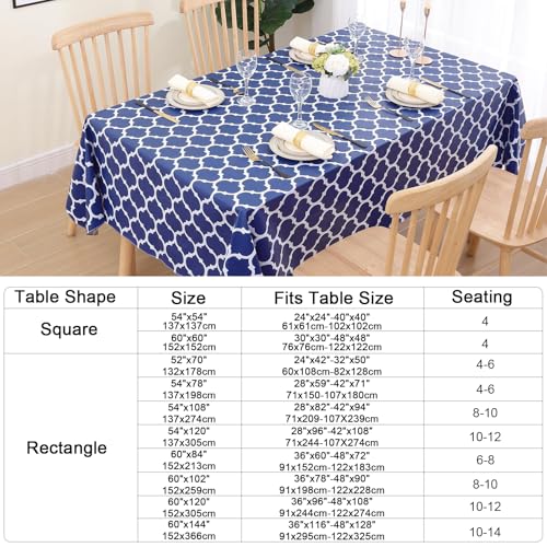 Smiry Rectangle Table Cloth, Flannel Backed Vinyl Tablecloth, 52"x70" by Smiry - Used condition - Image 7