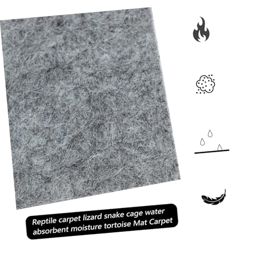 VANZACK Alfombra para Reptiles Bearded Dragon 100x50cm Gris miniatura 3