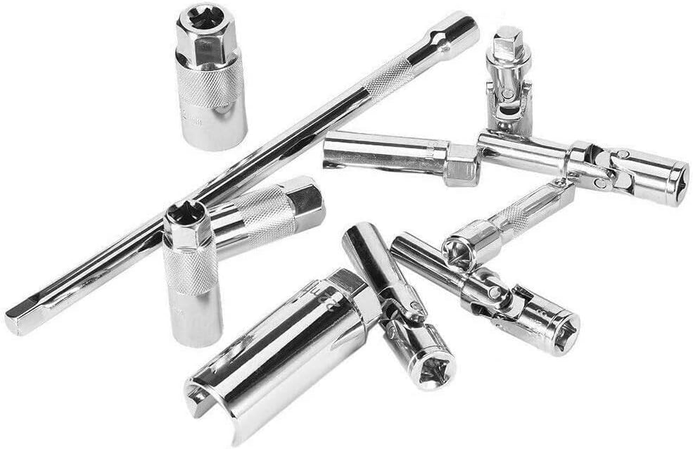 ARC-POWER 11pc Master Auto Service Tool Set Sockets 4 Spark Plug & Glow Plug Oxygen Sensor