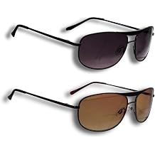 proSPORT Aviator Bifocal Reading Sunglasses +3.00 Smoke Lens & Brown Lens for Men and Women
