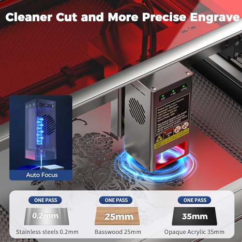 Image of Creality Falcon2 Pro S 40W Laser Engraver, 600mm /s High Speed Laser Cutter with Air Assist, Dual Mode&Auto Focus Laser Module, Auto Fan, Camera Positioning,Safety Switch for Wood Metal Leather