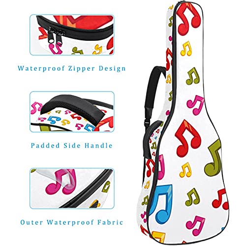 Housse guitare basse avec rembourrage de sécurité épais motif feuilles