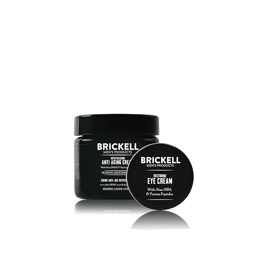 Brickell Men's Ultimate Anti-Aging Routine, Anti-Wrinkle, Night Face Cream & Eye Cream to Reduce Puffiness, Wrinkles, Dark Circles, Under Eye Bags, Hyaluronic Acid, Peptides, & Caffeine, Scented