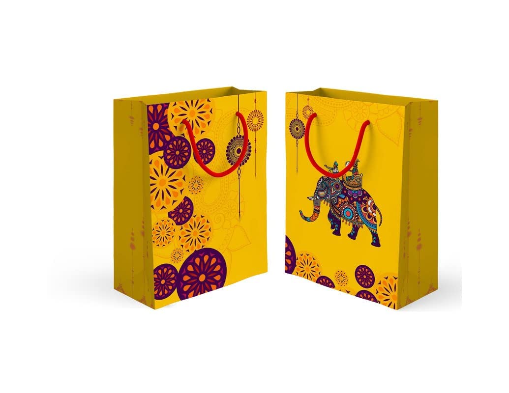 ACL STUDIOS Festivity In Royalty Gift Bag or Fashion Bags for Diwali Gifting, Birthday Gifts, Marriage Gifting, Christmas Gifts, Baby Showers & Shopping (Pack of 10 Paper Bags)- Medium (B09RH3YPRZ) Amazon Price History, Amazon Price Tracker