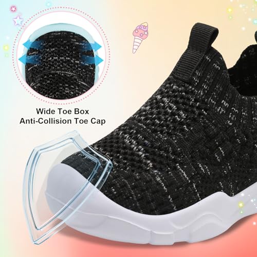 L-RUN Toddler Shoes Barefoot Kids Sneakers Wide Toe Box Boys Girls Tennis Shoes Lightweight Baby Walking Shoes Slip on Shoes4