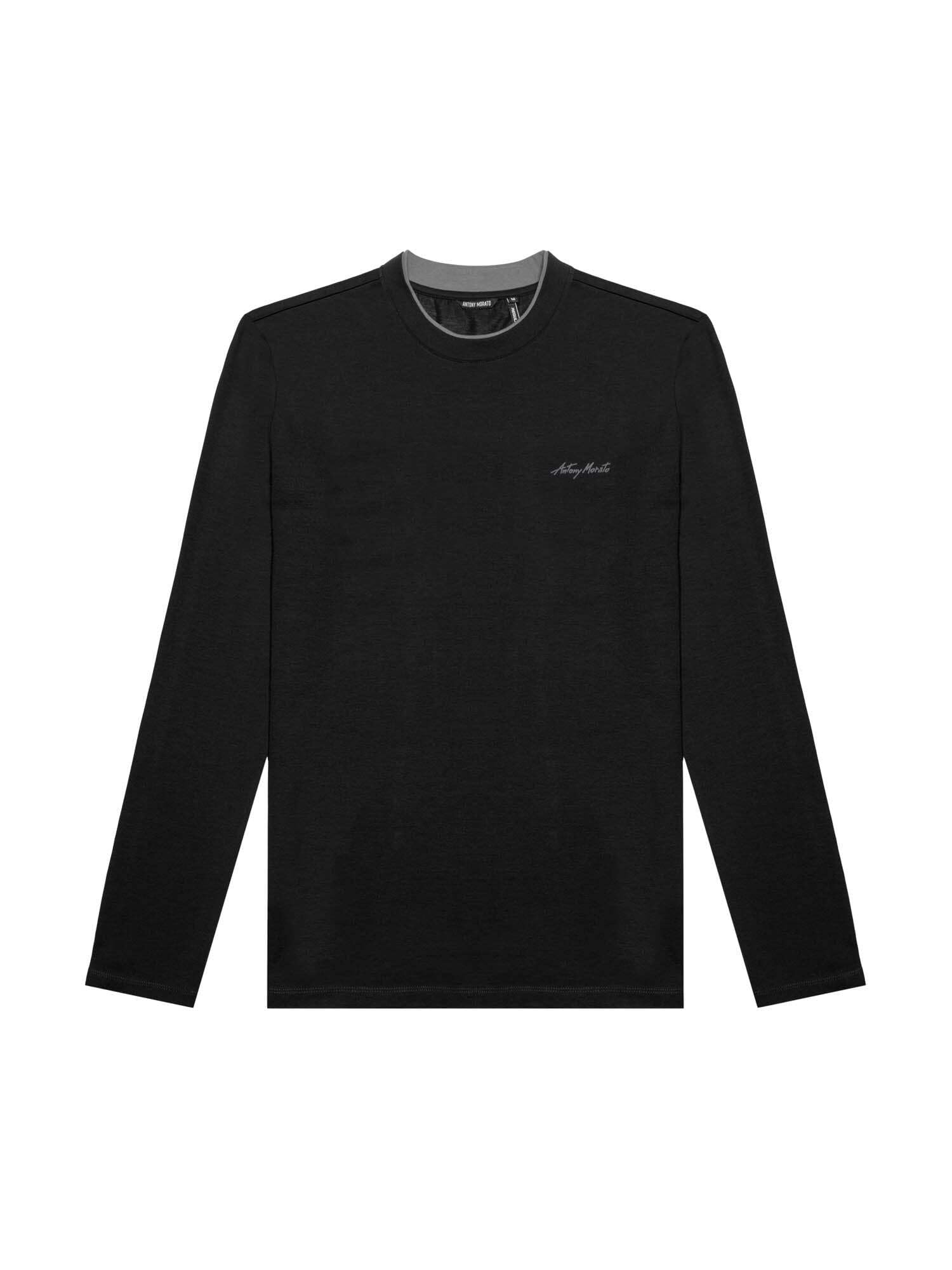 Pull homme noir Antony Morato fini les pulls qui se déforment